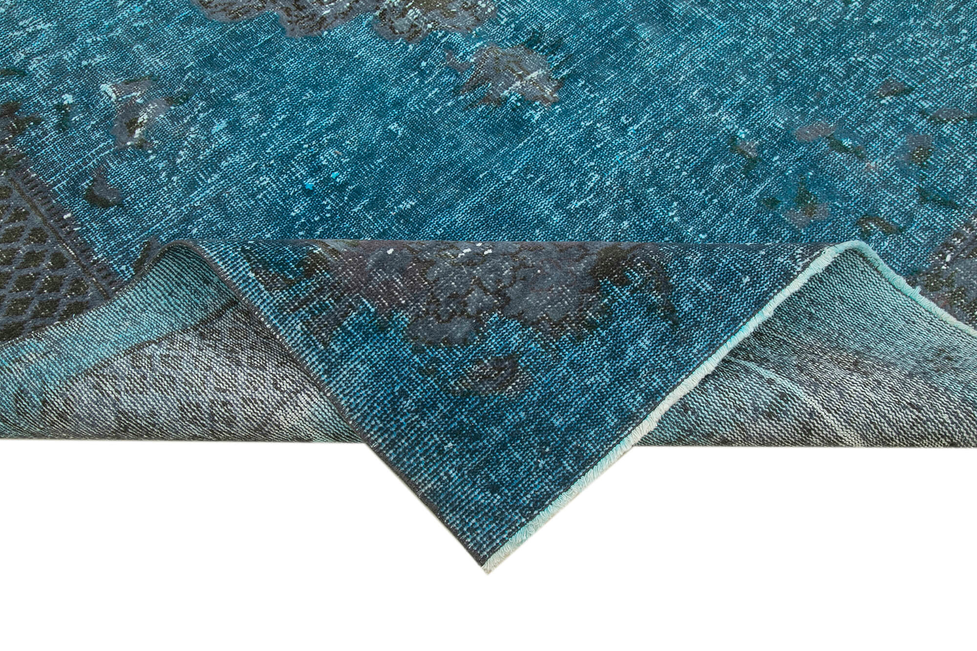 Hand-Knotted Oriental Overdyed 290 cm x 410 cm Black Wool Rug