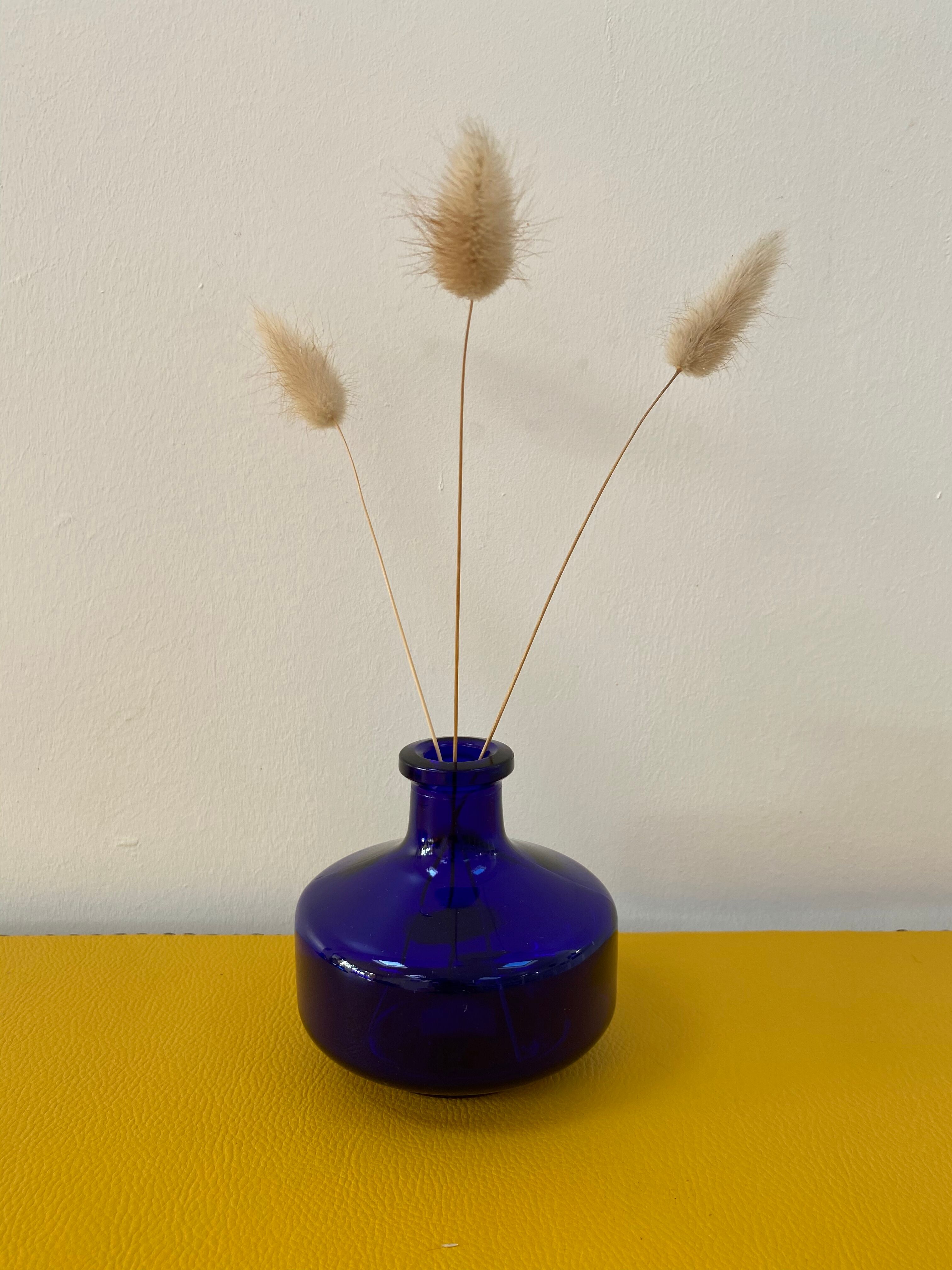 Cobalt blue glass soliflore vase