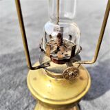 Oil lamp with its hat with 3 cabochons and its fringes in beads