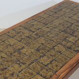 Rosewood and ceramic coffee table