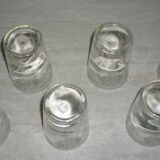 Old sandblasted glasses with laurel wreaths x6