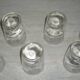 Old sandblasted glasses with laurel wreaths x6