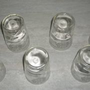 Old sandblasted glasses with laurel wreaths x6
