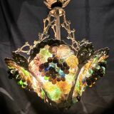 Murano chandelier in bronze and bunches of grapes