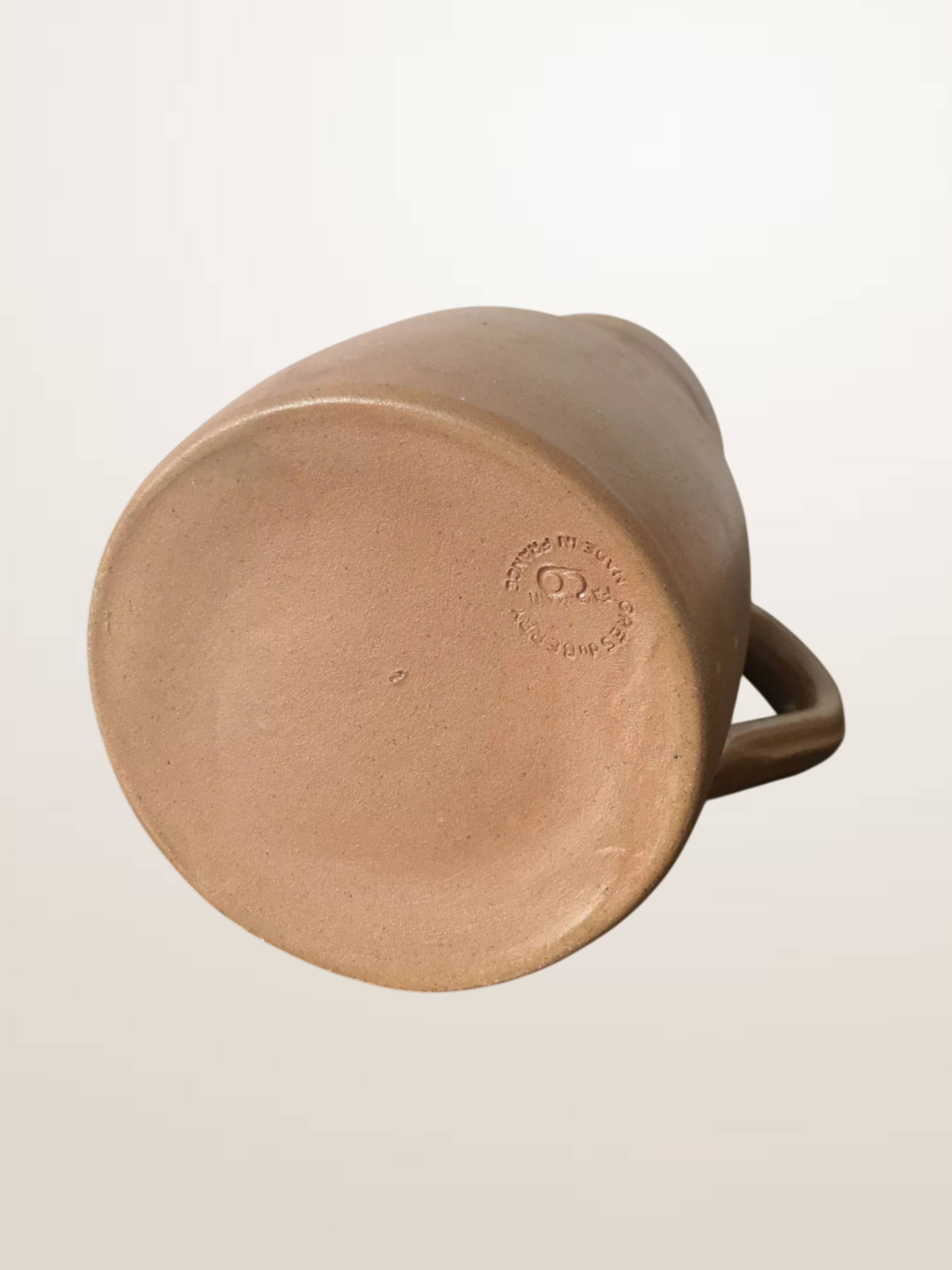 Set of 3 matte stoneware jugs