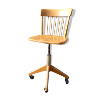 Chaise d'atelier vintage en bois