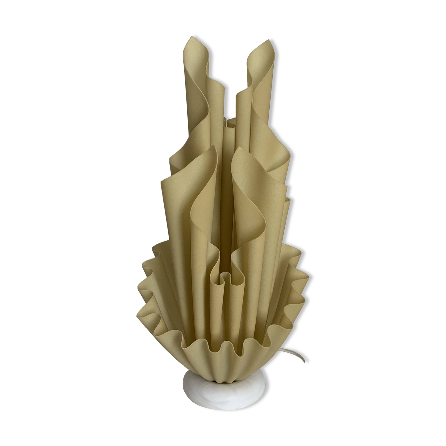 Vintage 1970s Georgia Jacob Corolle lamp, yellow-flavored - 51 cm