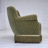1960s, Danish 2-seater sofa, original furniture velour, beech wood.