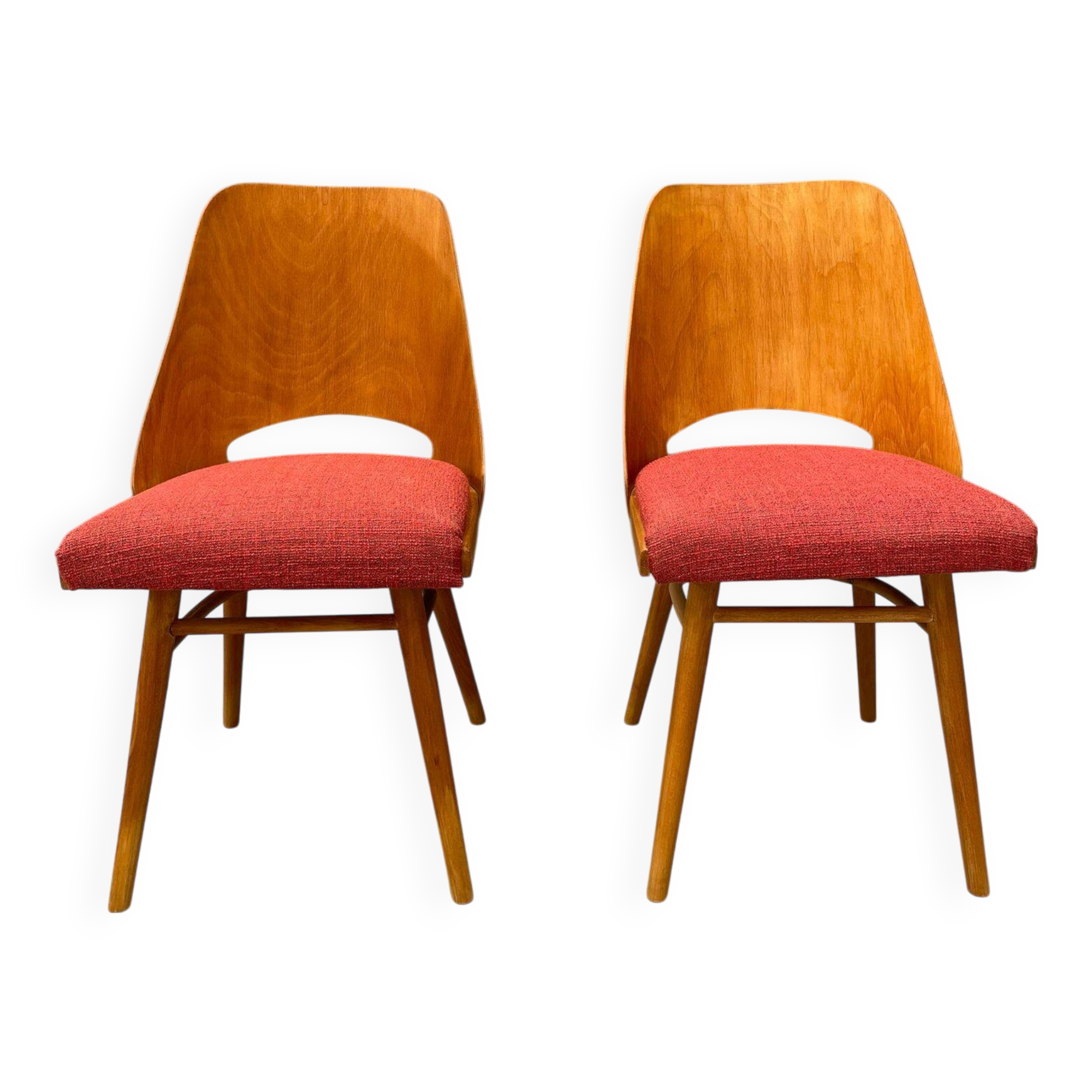 Pair of TON Model 514 Dining Chairs – Radomír Hofman, 1960s