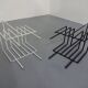 Steel magazine or record racks, 1960s, set of 2