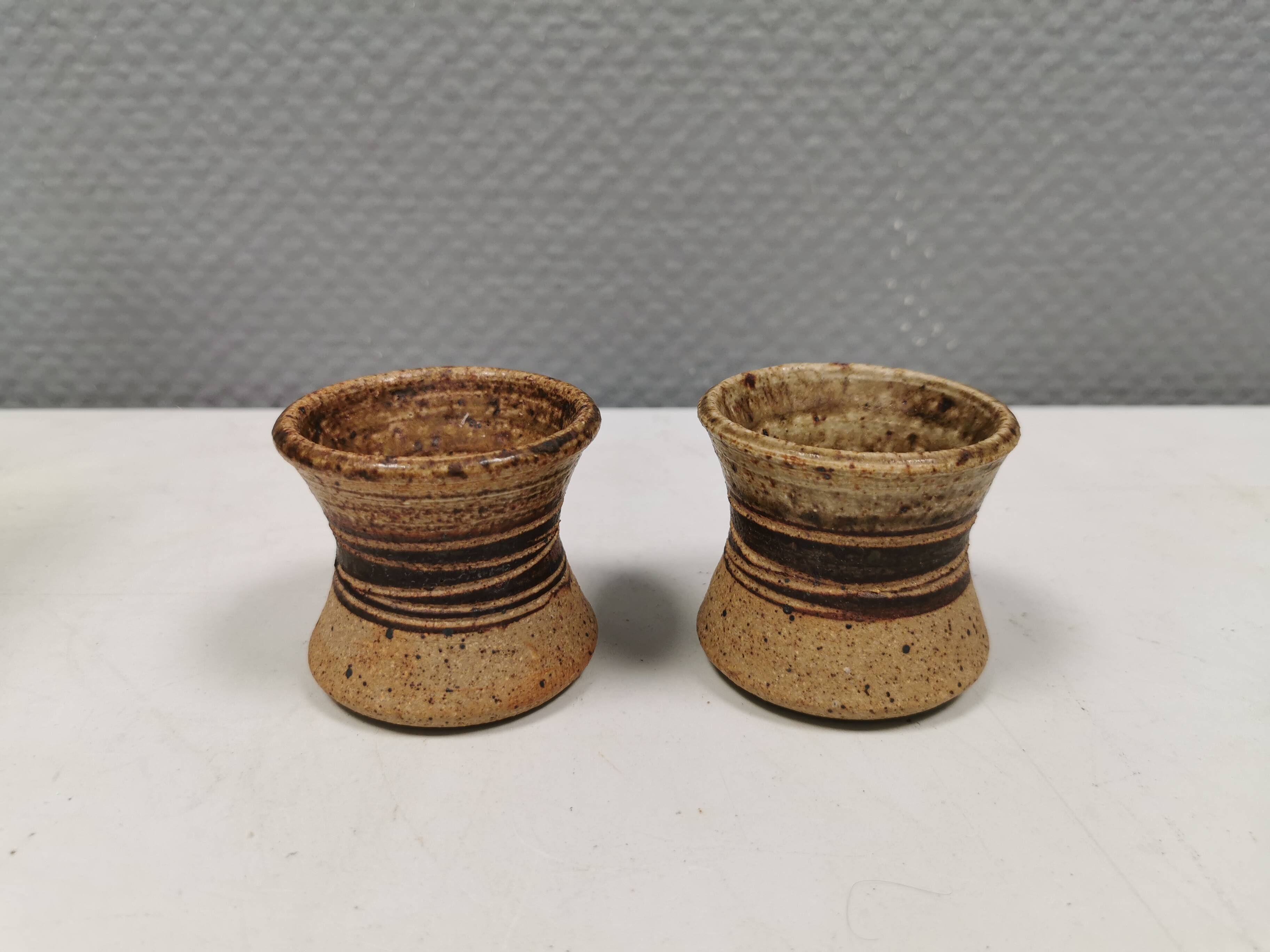 Two small vases/candlesticks/pots by the famous Tue Poulsen Denmark 1970s