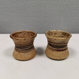 Two small vases/candlesticks/pots by the famous Tue Poulsen Denmark 1970s