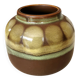 Vintage Olive Green Glazed Vase: 1970s KIL Ceramic Pottery