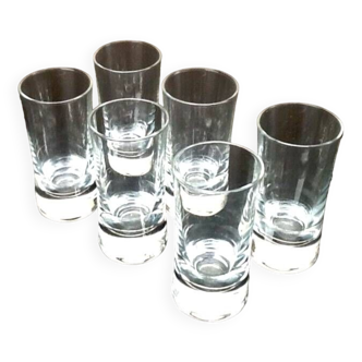 6 verres tube à shot classiques