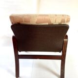 Fauteuil et ottoman tissu Dedar.