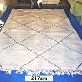 Moroccan carpet style beniouarain 100% wool 135 x 300