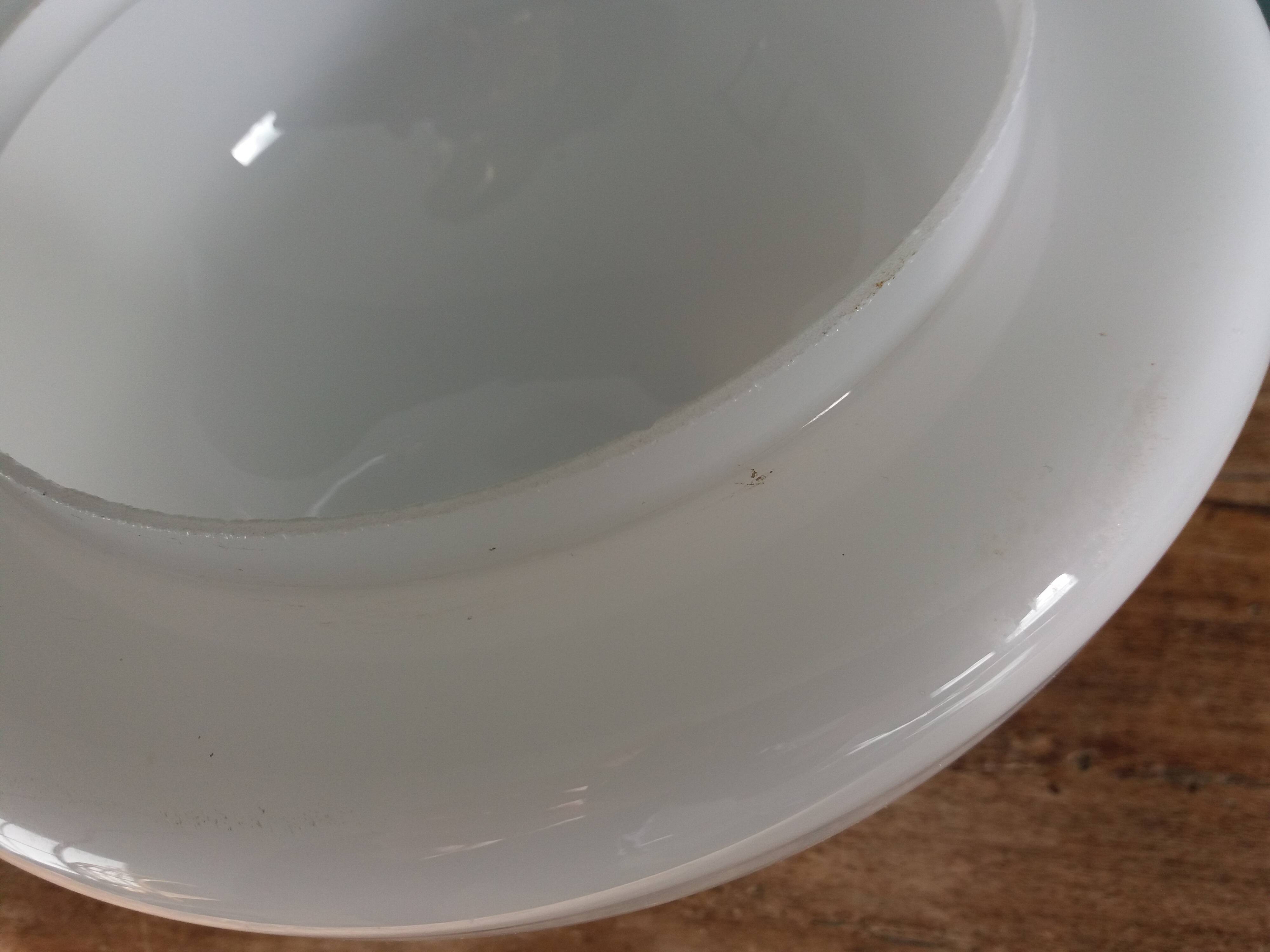 Half globe opaline ceiling light, diameter 20 cm, with base