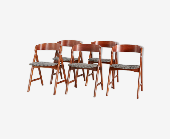 Model 71 dining chairs by Henning Kjærnulf for Boltings stolefabrik, set of  4 | Selency