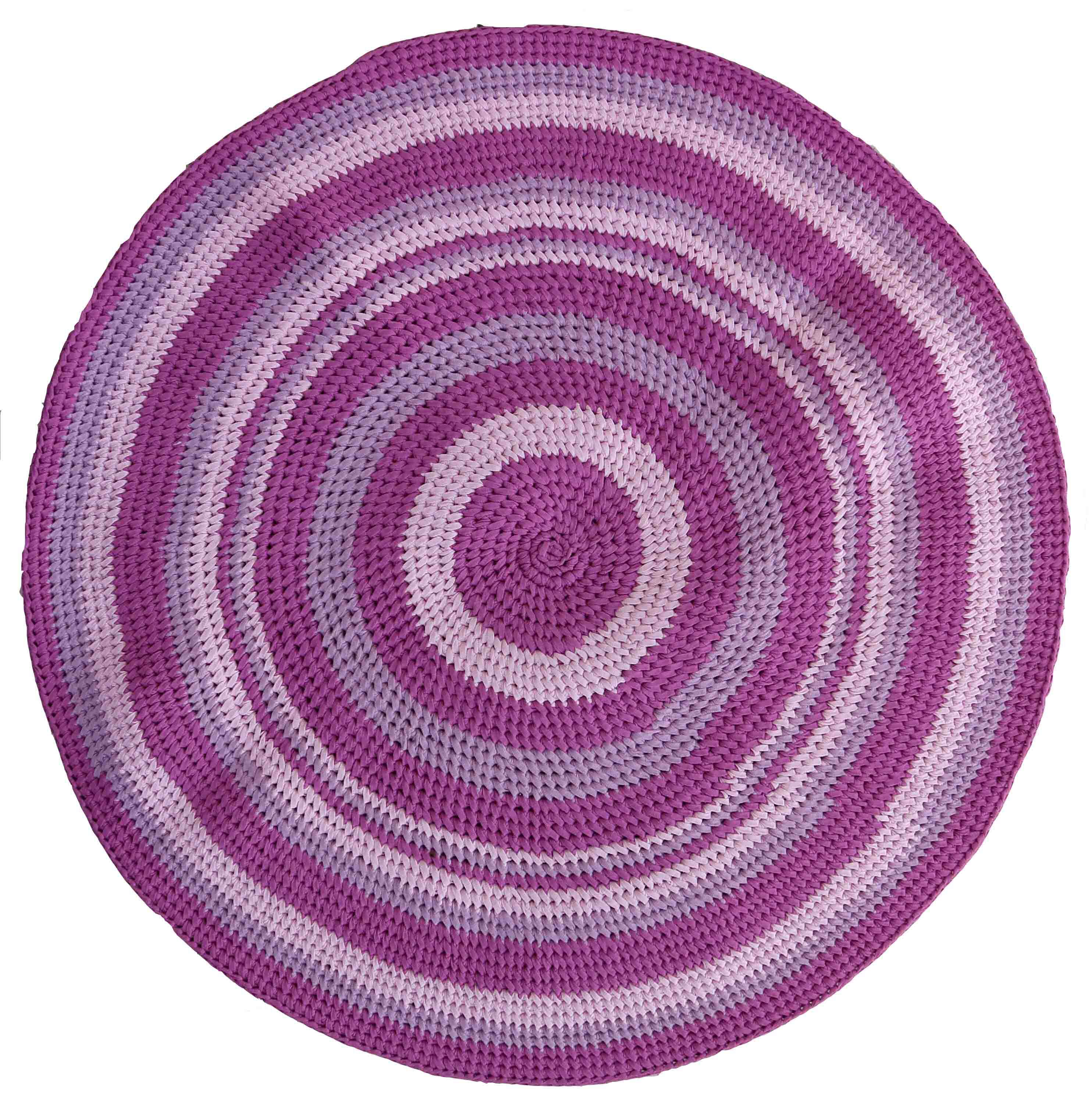 Tapis contemporain ora tressé en coton (73cm), édition unique