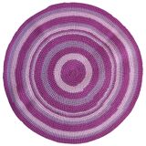 Tapis contemporain ora tressé en coton (73cm), édition unique