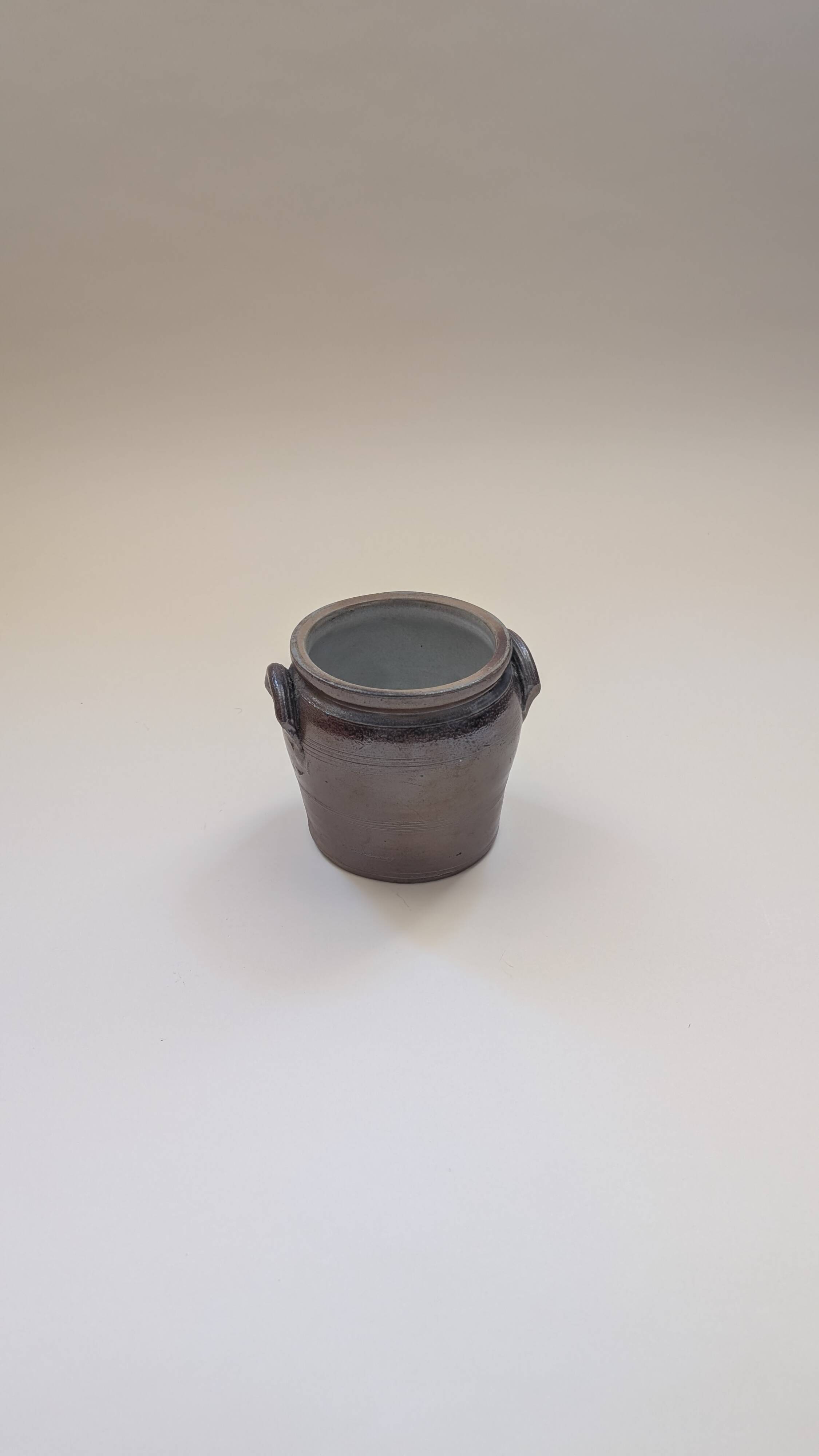 Brown glazed stoneware pot — Antique pottery