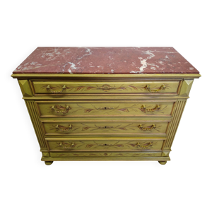 Commode ancienne avec - marbre