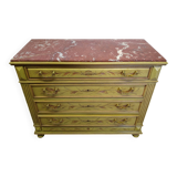 Antique chest of drawers with marble