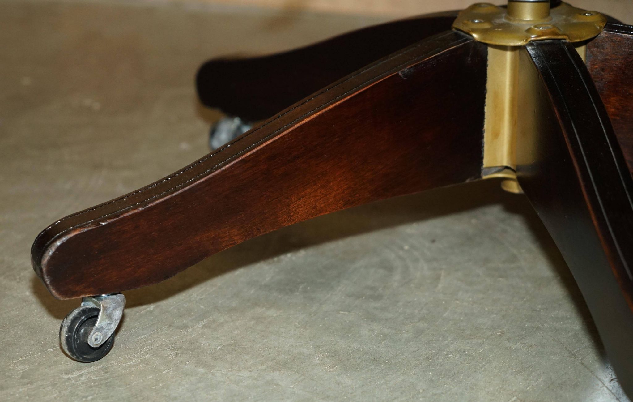 Restored leather captain's or director's chair