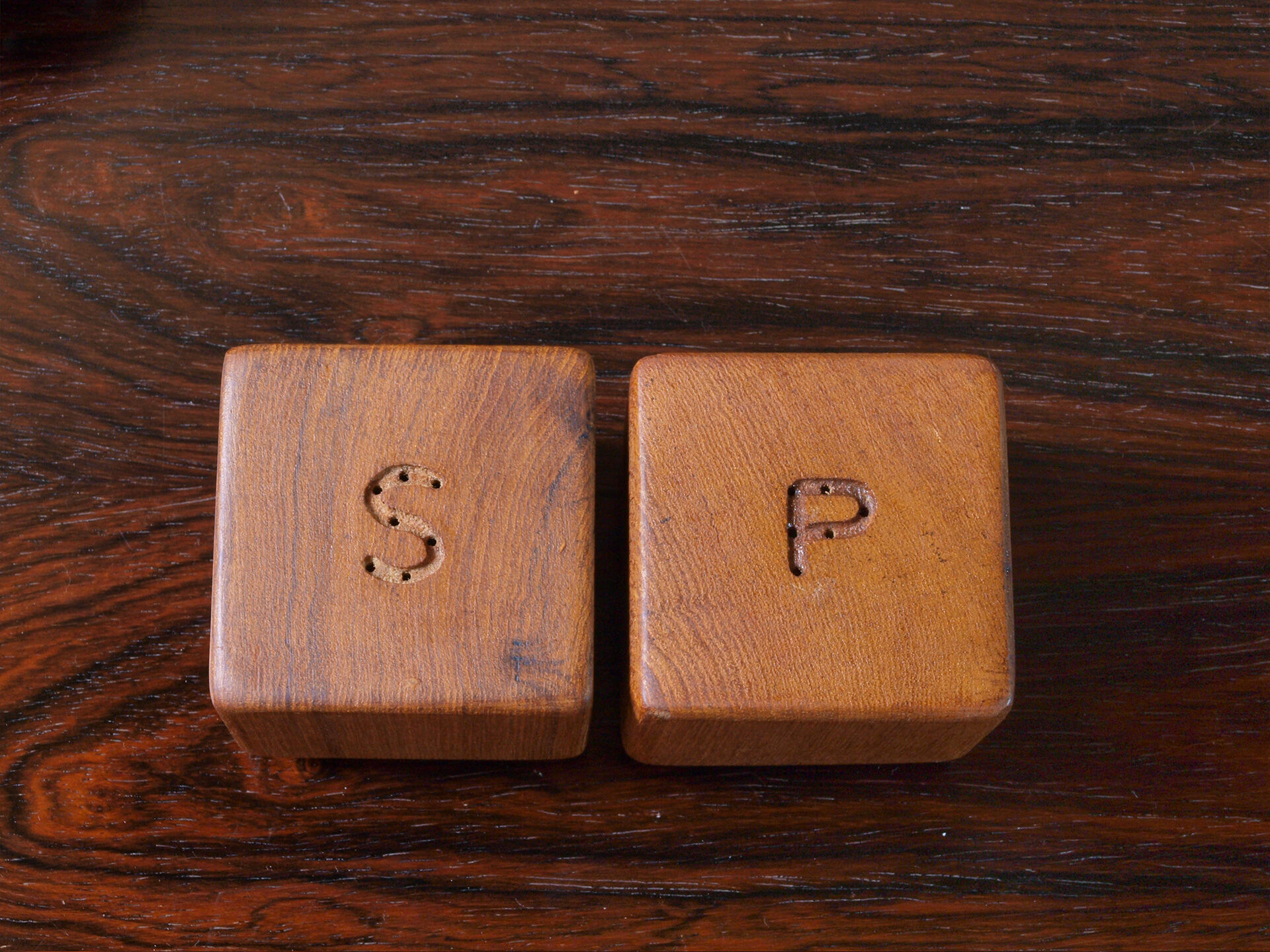 Scandinavian salt and pepper in teak