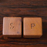 Scandinavian salt and pepper in teak