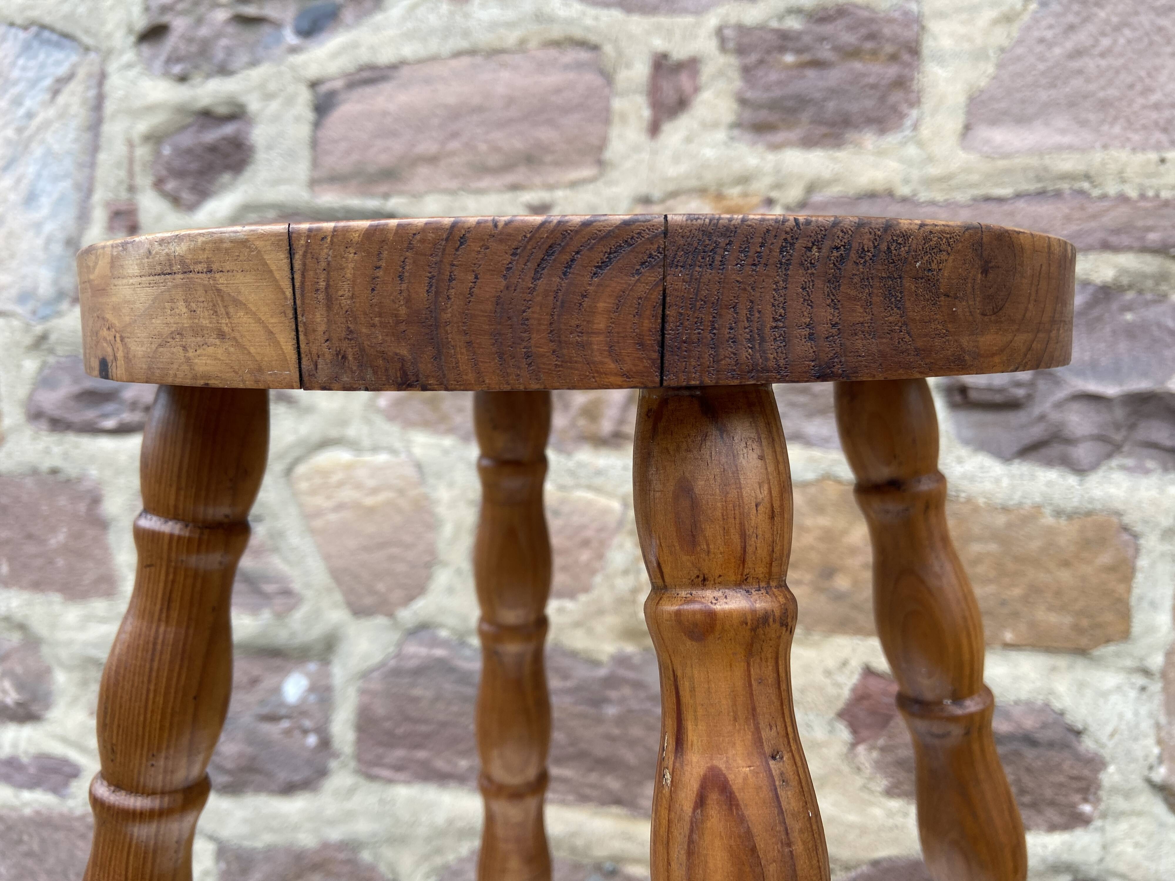 Vintage pine fir stool