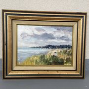 “Dune at Colleville” — old French marine, oil on canvas signed
