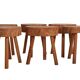 6 Raw Log Stools or Bedside Tables France circa 1970