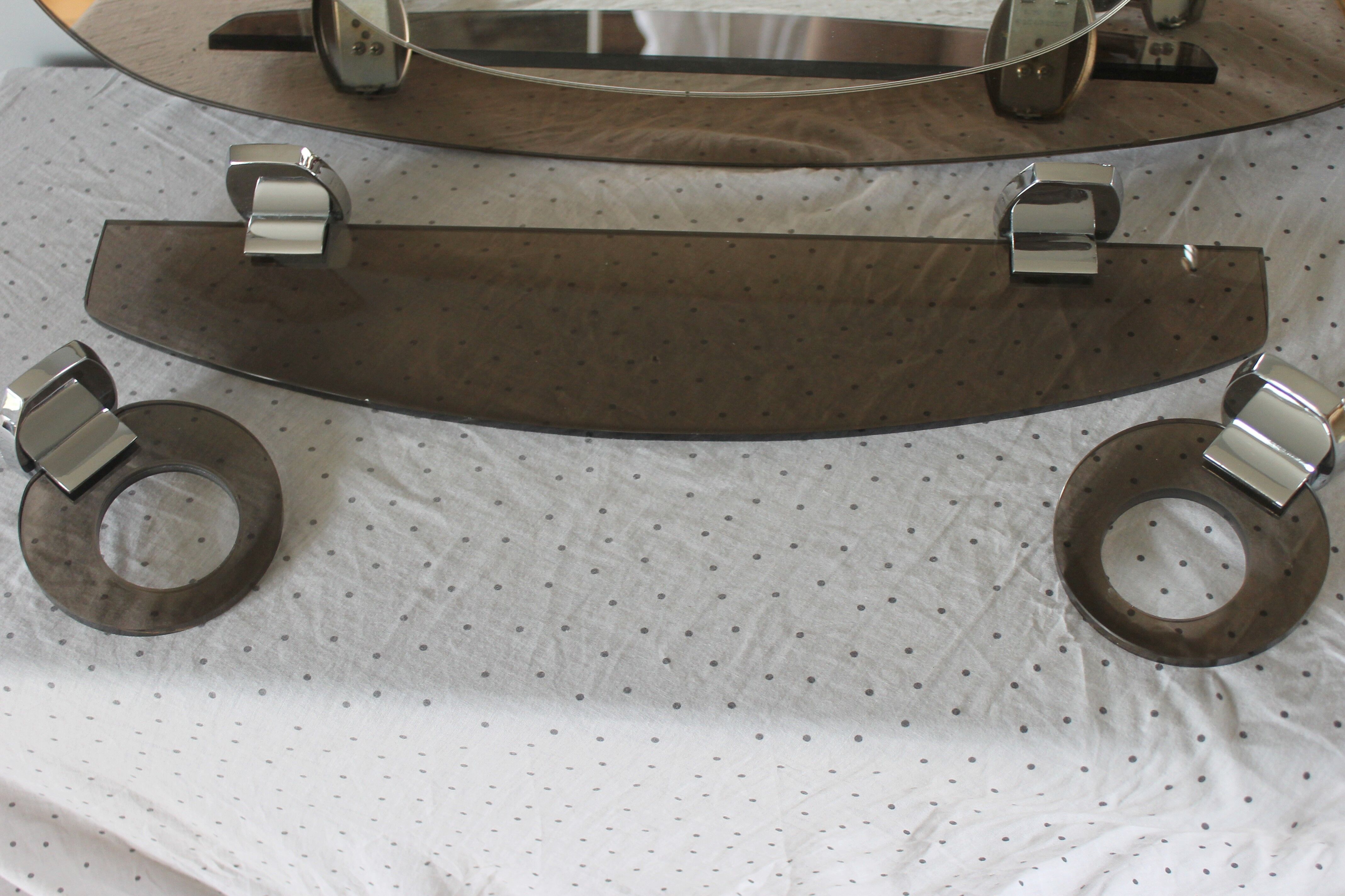 Mirror and bathroom tablet Paleari Bagno 1970