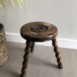 Wood tripod stool