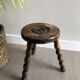 Tabouret tripode bois