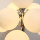 1970s floor lamp in chromed metal and opaline