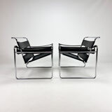 Set of 2 Wassily B3 Chairs by Marcel Breuer, 1980s