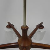 Suspension vintage avec 5 abat-jours en verre