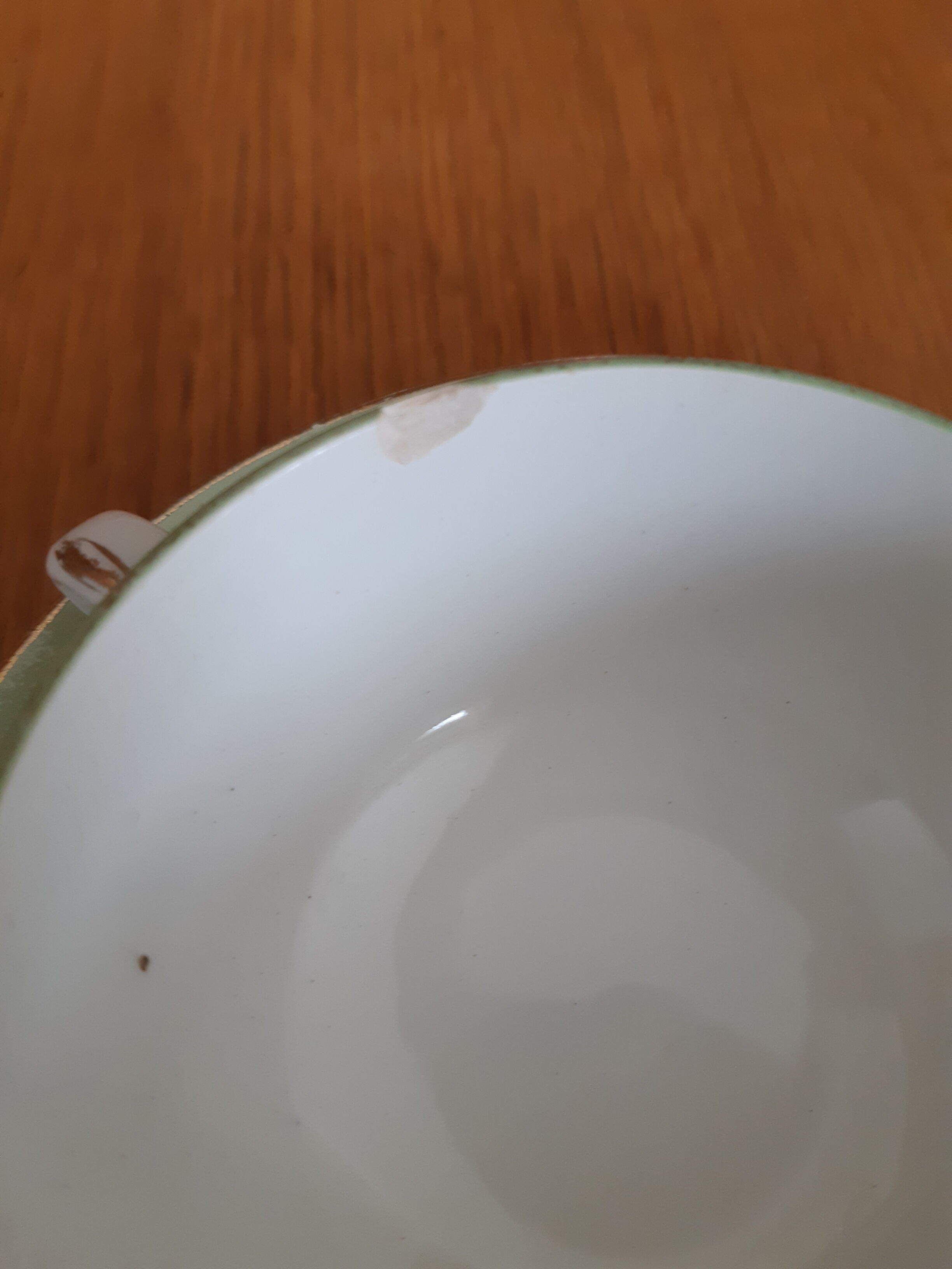 Coffee cups earthenware of Saint Amand , iron earth , Sarreguemines , vintage French , s