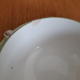 Tasses à café en faïence de Saint Amand , terre de fer , Sarreguemines , vintage français , s