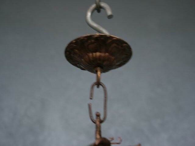 Chandelier in bronze 5 light rock