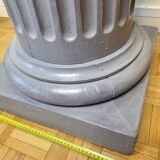 Monumental Ionic column foot in painted wood, 96 cm