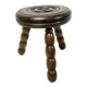 Tripod wooden turned stool