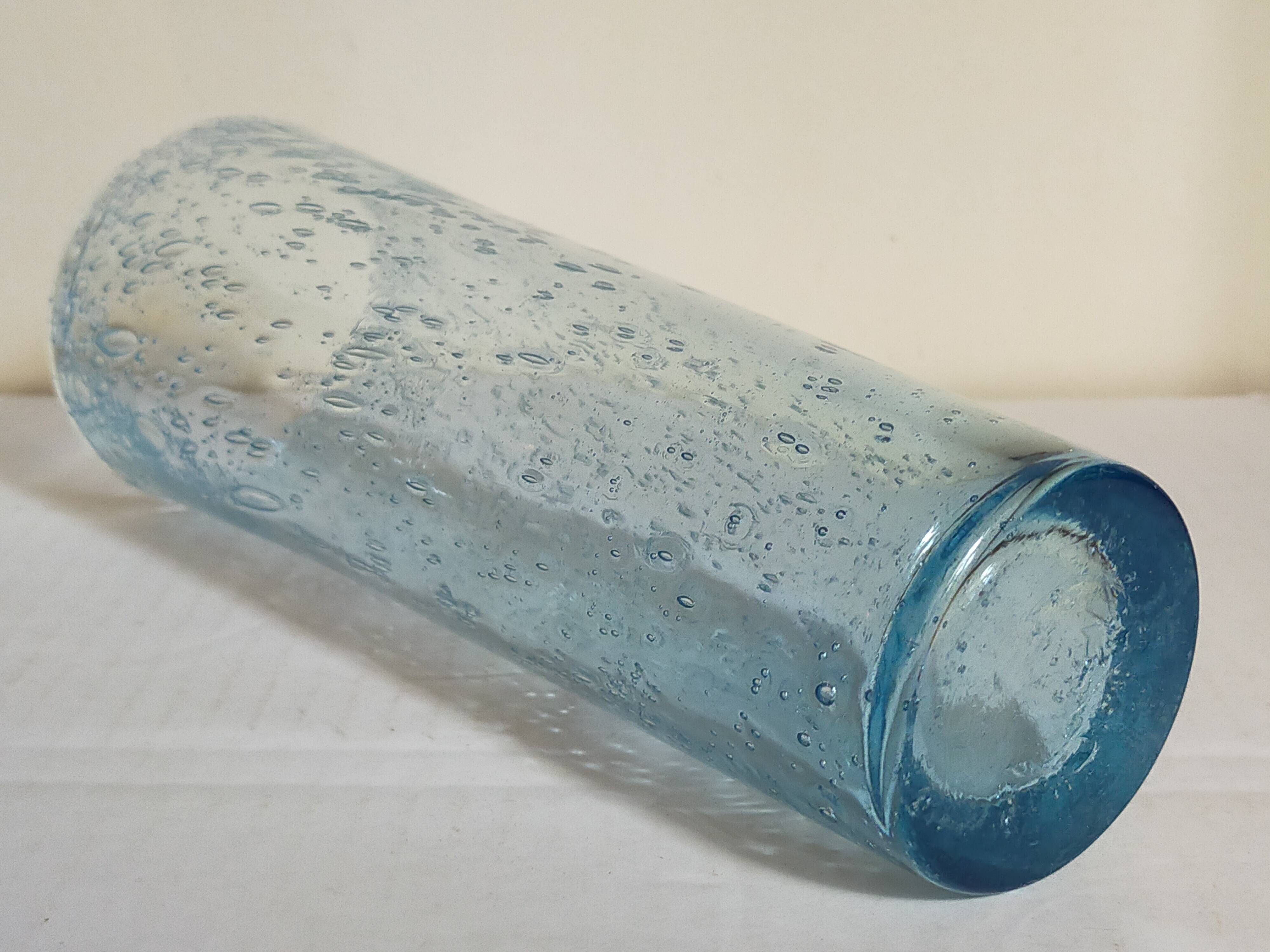 Duo of vintage blown glass vases from Biot