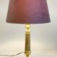 Candlestick lamp solid brass and velvet