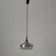 Crystal glass ceiling light with a metal frame and wood details, 1960s, Germany.