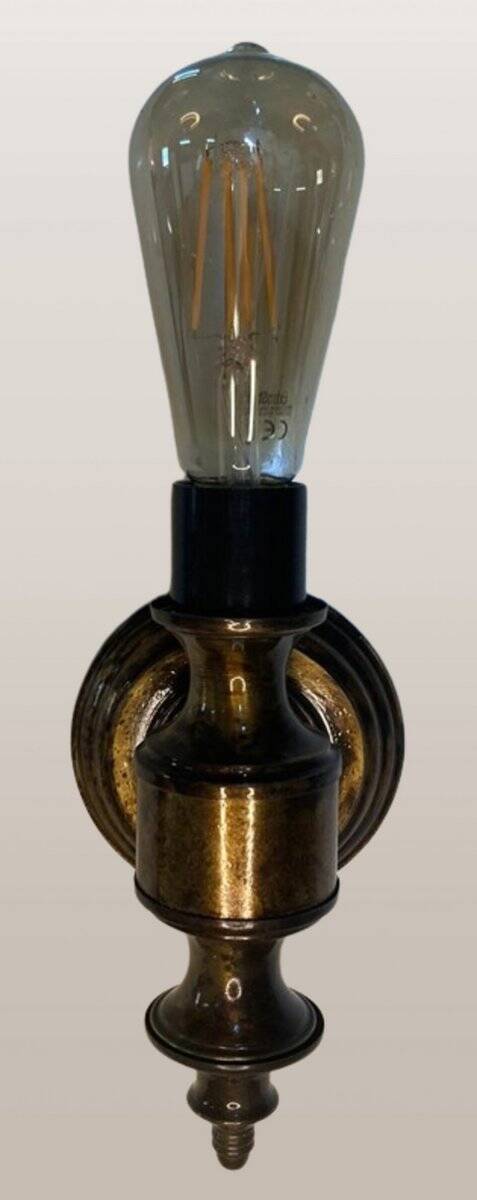 Lámpara de pared vintage de latón dorado, años 60