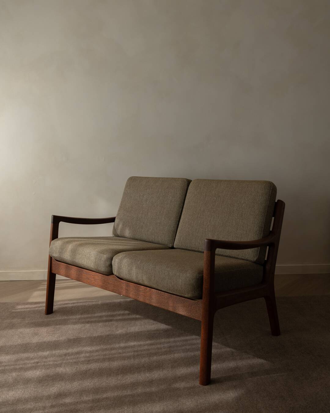 Vintage Senator Two-Seater Sofa by Ole Wanscher for Cado Danish Teak 1960s
