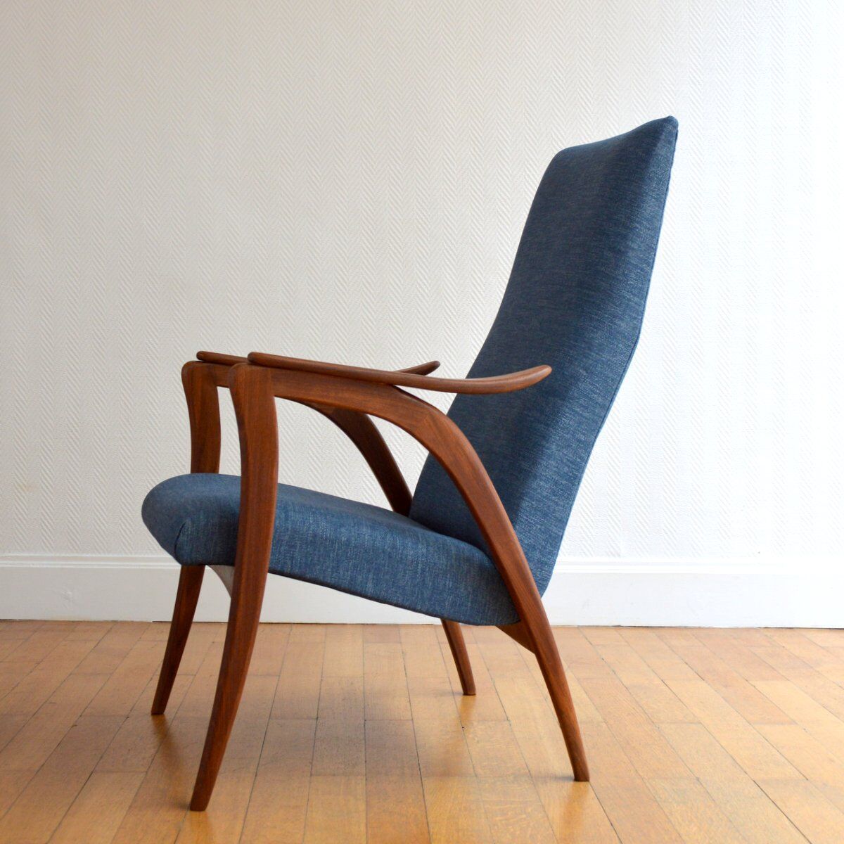 Dutch armchair Scandinavian years 60 vintage teak